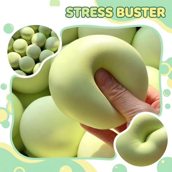 Squishies Toys, Green Mega ball, Slow Rising Cute Anxiety Relief Fidget Toys, Soft Squeeze Decompression Dough for Adults