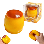Squishies Toys Stress Balls, Crunchy Sand Squishies Balls ASMR Toys with Air Pumps Caramel Pudding for Stress Relief, Squeeze Fidget Toys for Party Favors Stocking Stuffers,1Pcs