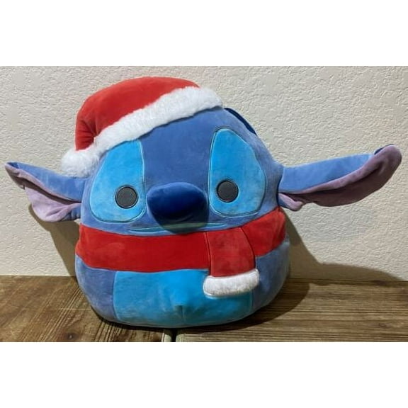 Squishmallow 12" Disney Stitch Santa Hat Christmas Official Kellytoy