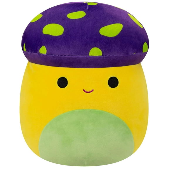 Squishmallow 12" Enid Mushroom NEW Soft Purple Yellow Green Fungi Plush