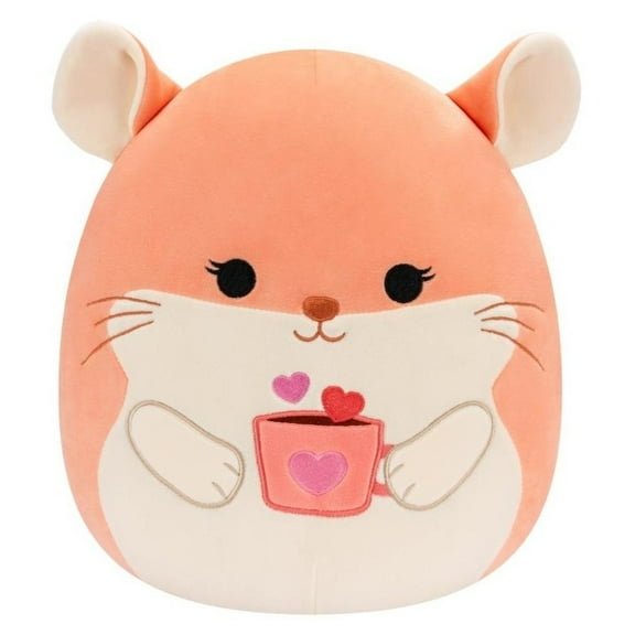 Squishmallow 12 Inch Erica the Chinchilla with Heart Mug Valentine Plush Toy
