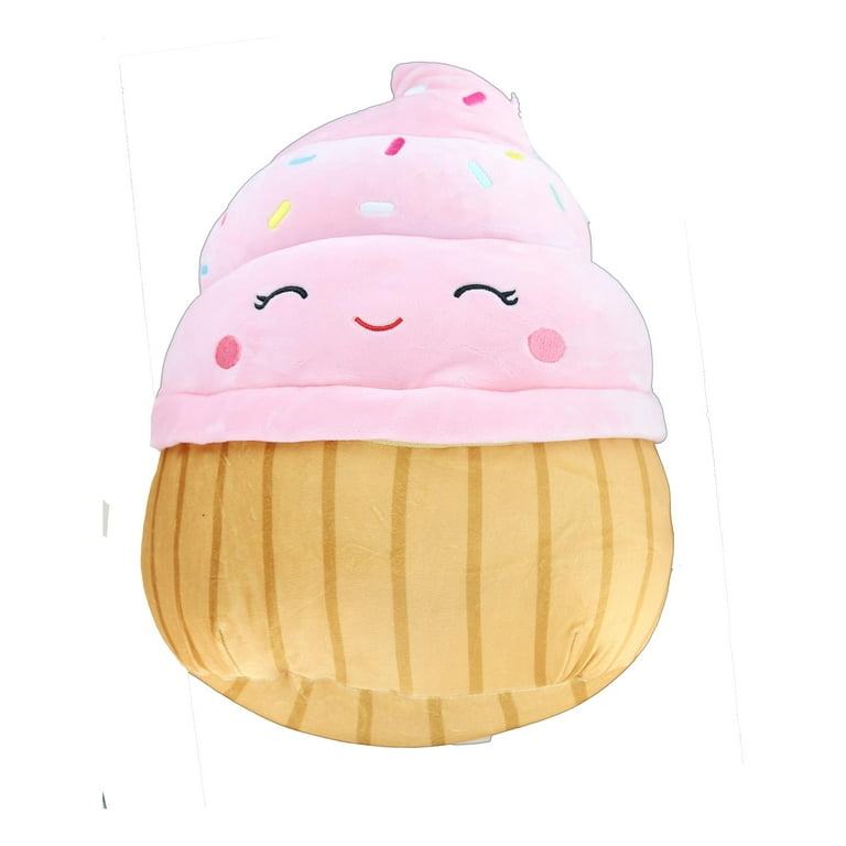 Squishmallow Kellytoy San Valentino Squad - Peluche Ottie The Cupcake 20cm (8 Pollici), Morbidissimo, Rosa