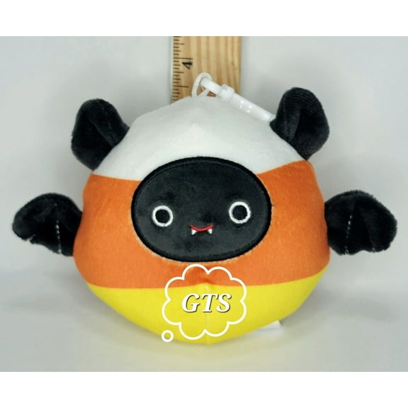 Squishmallow 3.5" Emily Bat Candy Corn Halloween Plush Clip