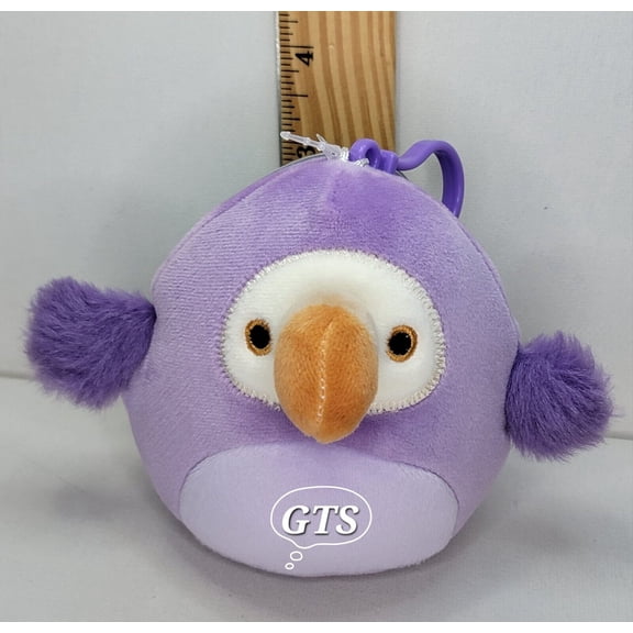 Squishmallow 3.5" Neha Dodo Bird 2023 Purple Extinct Wildlife Clip Plush