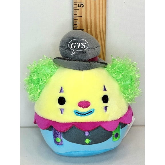 Squishmallow 3.5" Resul Clown Soft Bright Blacklight Plush Clip
