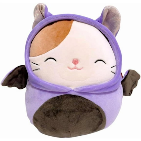 Squishmallow 5" Cam Calico Cat in Joldy Bat Hoodie Mini Halloween Plush