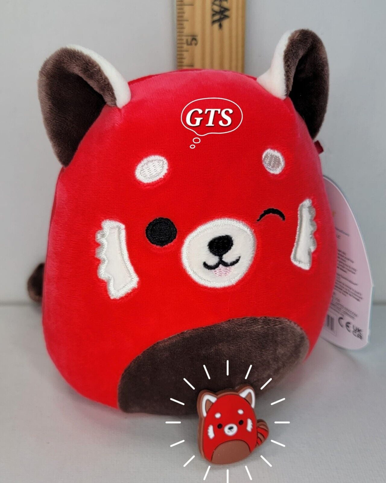 Squishmallow 5" Cici Red Panda Plush ️ with Jibbitz Croc Shoe Charm 2
