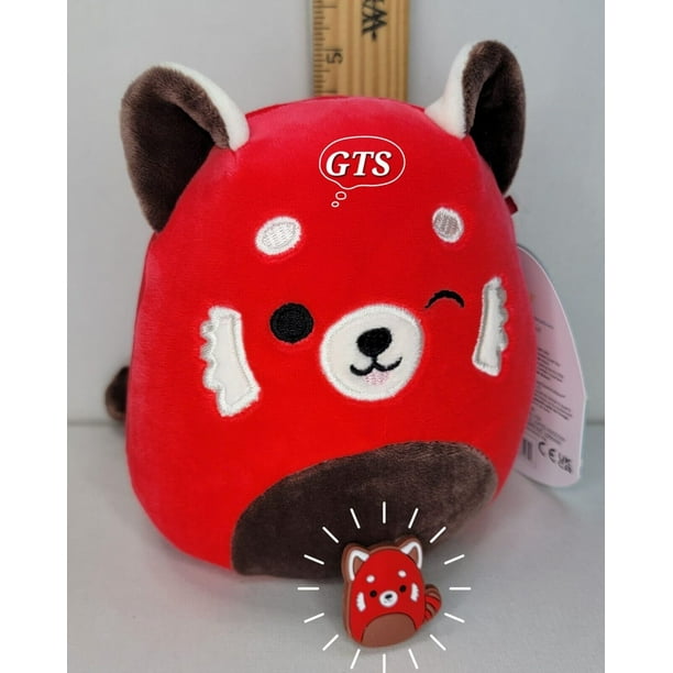 Squishmallow 5" Cici Red Panda Plush ️ with Jibbitz Croc Shoe Charm 2 PC