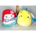 thumbnail image 1 of Squishmallow 5" Disney Ariel Flounder Little Mermaid 2 PC BUNDLE Plush, 1 of 1