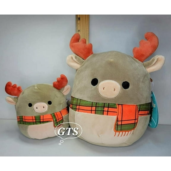 Squishmallow 5 and 7.5" Patterson Reindeer Pair 2 PC Fall Deer Plush