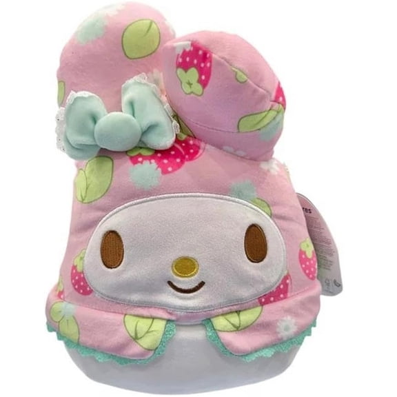 Squishmallows 8-inch Sanrio Hello Kitty and Friends My Melody (50th Anniversary) Strawberry Floral