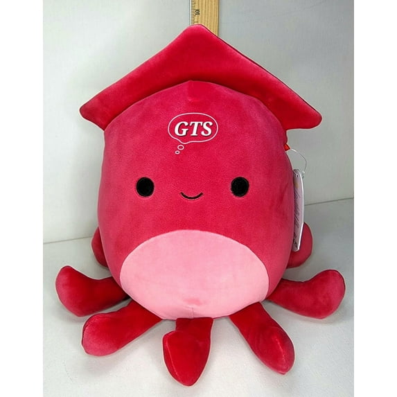 Squishmallow 8" Altman Squid Soft Deep Red Sea Life Plush