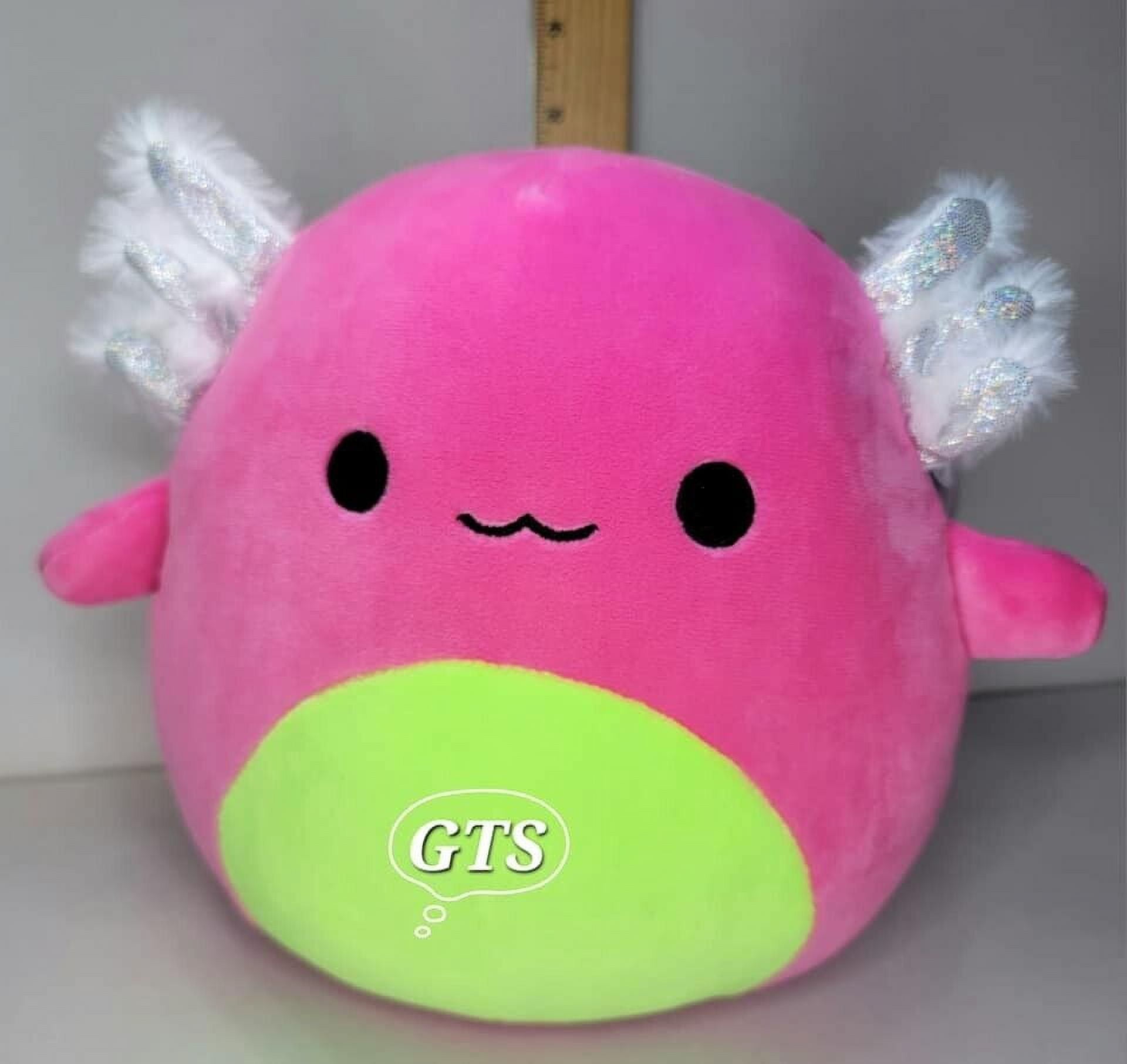 Squishmallow 8" Archie Axolotl Soft Pink Blacklight Walking Fish Plush