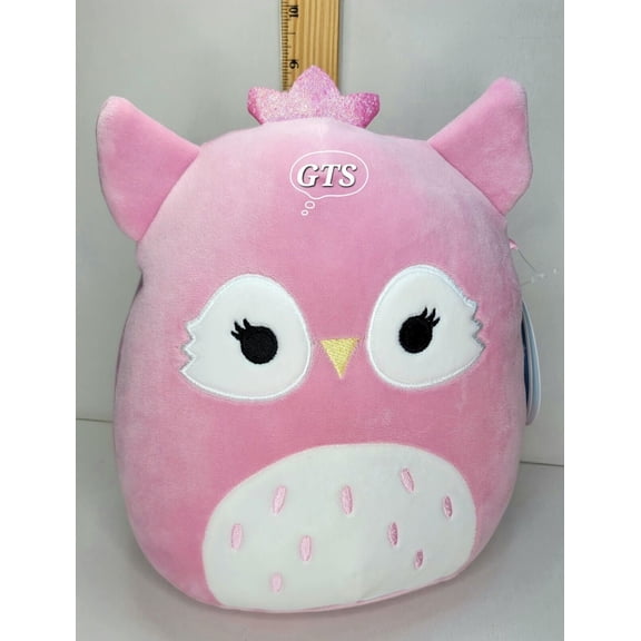 Squishmallow 8" Bri Queen Owl Soft Pink Bird of Prey Crown Plush