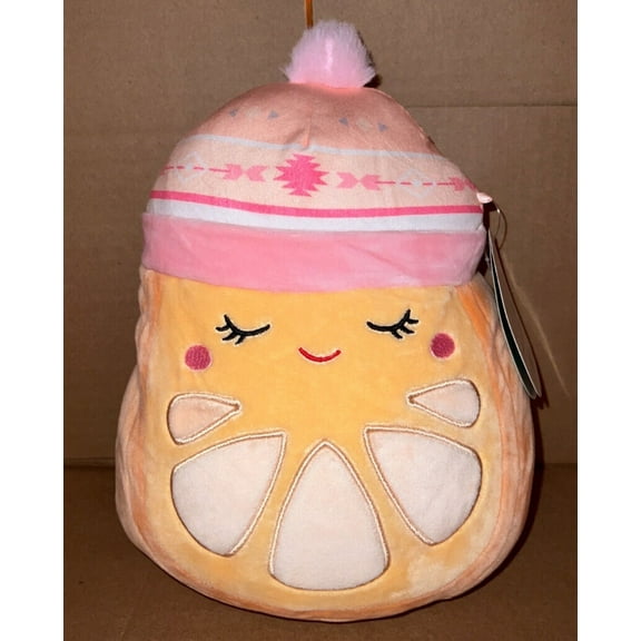 Squishmallow 8 Celia Orange With Winter Hat Plush