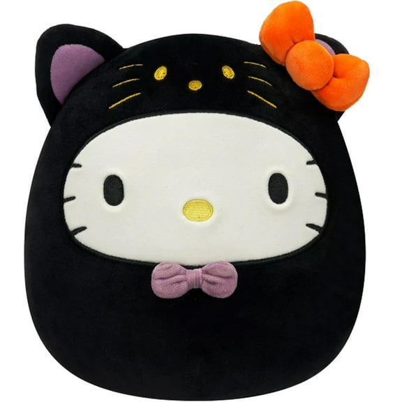 Squishmallow 8 Inch Hello Kitty Black Cat Halloween Sanrio Plush Toy