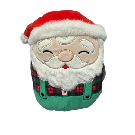 Squishmallow 8 Inch Nick Santa Claus with Overalls Christmas Plush Toy