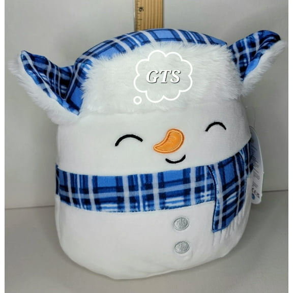 Squishmallow 8" Manny Snowman Trapper Hat 2022 Christmas Plush