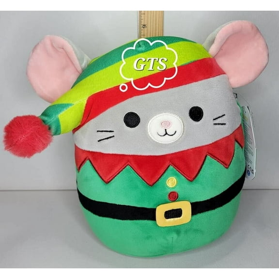 Squishmallow 8" Misty Mouse Elf Colorful 2022 Christmas Plush