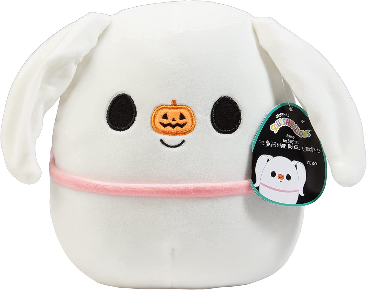 Squishmallow 8" Nightmare Before Christmas Zero Dog - Official Kellytoy Halloween Holiday Plush - Cute and Soft Stuffed Animal Toy - Great Gift for Kids