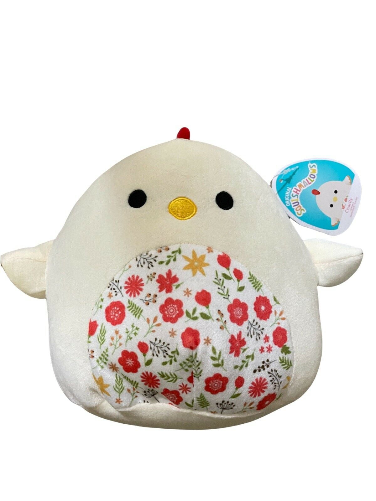 Squishmallow 8” inch Charity the Chicken Spring Plush Floral Belly Chick  Kellytoy