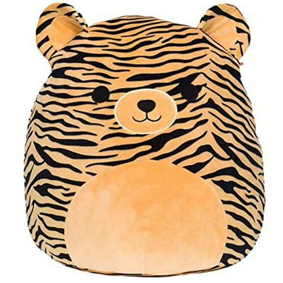 Squishmallow 8 inch Tina the Tiger Plush Toy, Soft Stuffed Animal Pillow, Striped
