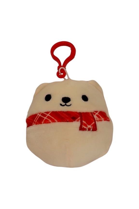 Squishmallow Clip (Polar Bear, 3.5 in ea) Clip On Christmas Plush Keychain