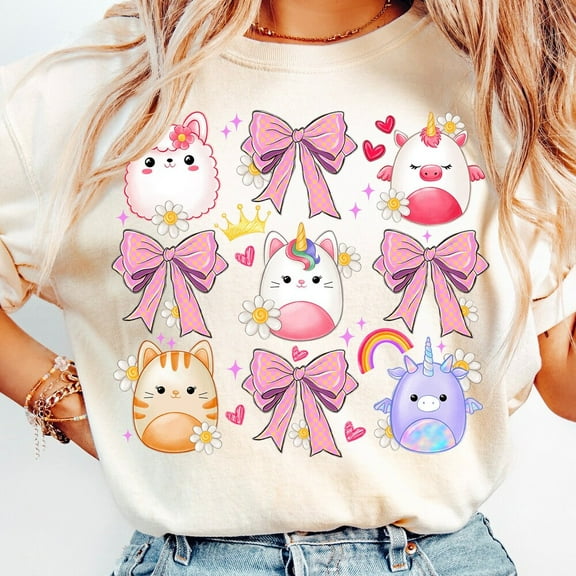 Squishmallow Coquette Shirt, Squishy Birthday Girl, Squishmallow Birthday, Squishmallow Princess, Squishy Coquette Bow, Shirt Unisex S-5XL Hot Trending Shirt, Vintage Birthday Gift