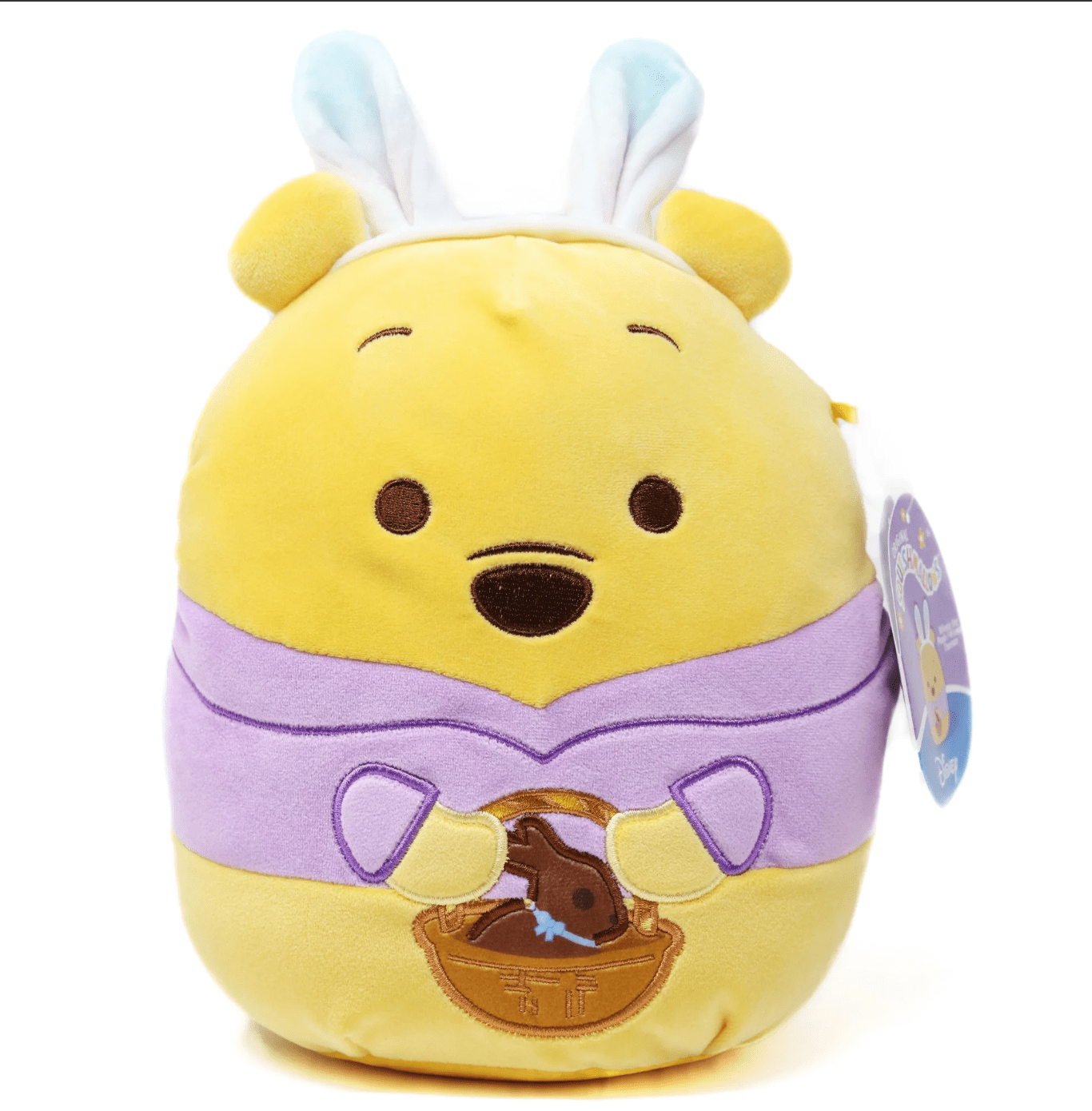 Squishmallow Disney Pooh with Chocolate Bunny Easter Basket 8"