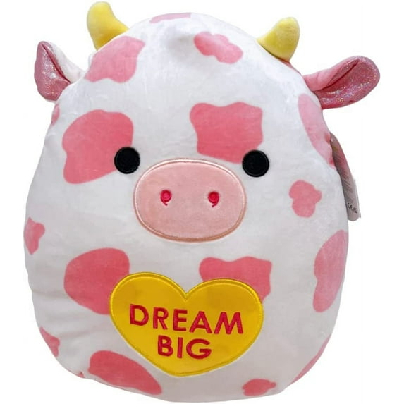 Squishmallow Evangelica Valentine 2023 Squad Pink Cow Plush Toy Dream Big