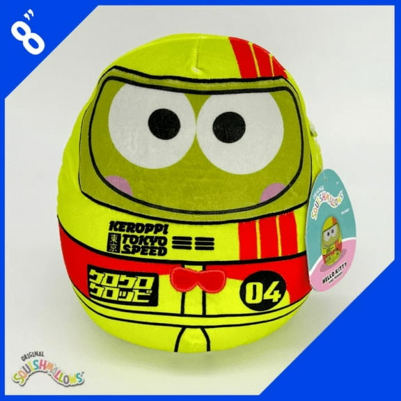 Squishmallow Kellytoy Hello Kitty Sanrio:Tokyo Racer Keroppi 8"