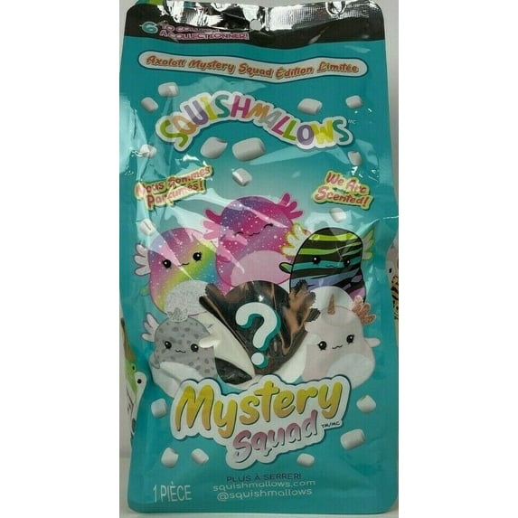 Squishmallow Kellytoy Plush Axolotl Mystery Squad 8" Scented Mystery Bag NEW