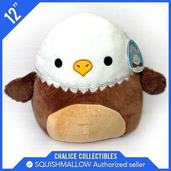 Squishmallow Kellytoy Plush Bird Squad Edward the Eagle 12" Inch NWT NEW