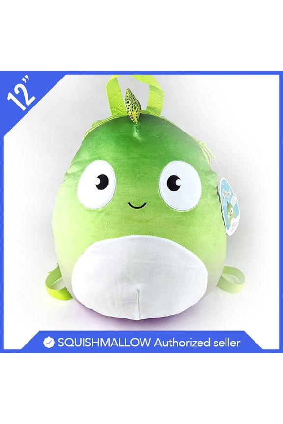 Squishmallow Kellytoy Plush Denton the Chameleon 12" Inch Backpack NWT NEW