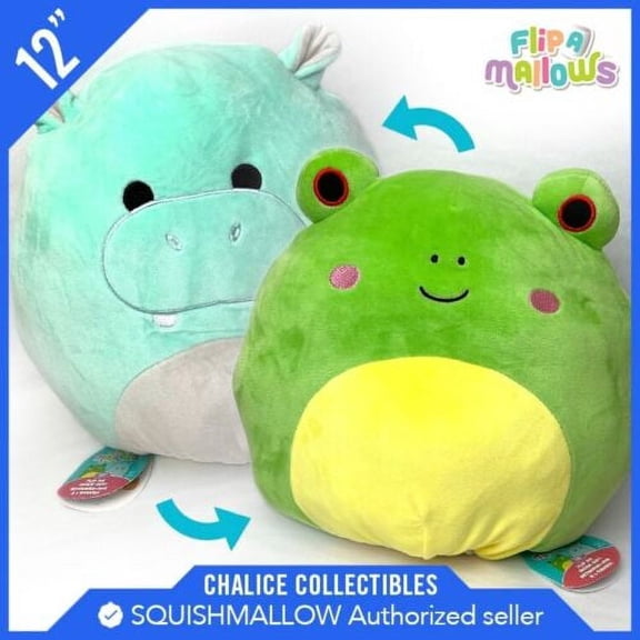 Squishmallow Kellytoy Plush Flip A Mallows Wendy & Hank 12" Inch NWT 2 in 1