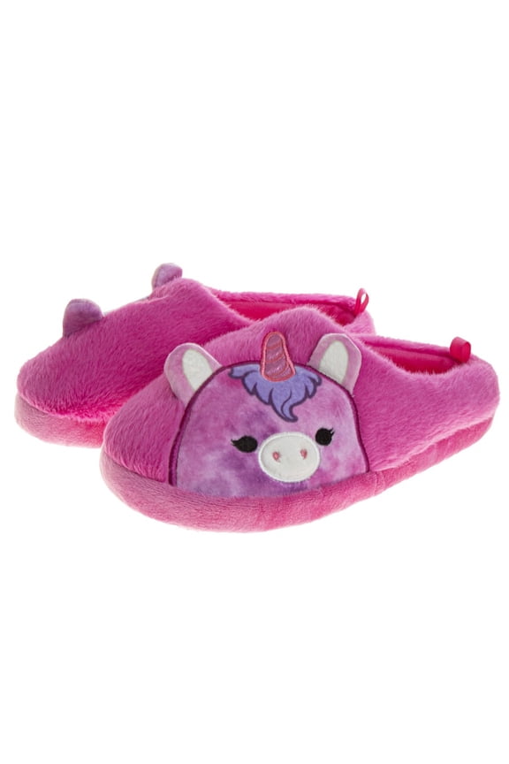 Squishmallow Lola The Unicorn Dual Sizes Ladies' Slippers.Pink Purple, Size: 7-8