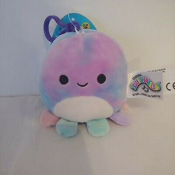Squishmallow Mary The Octopus Tie Dye Clip On