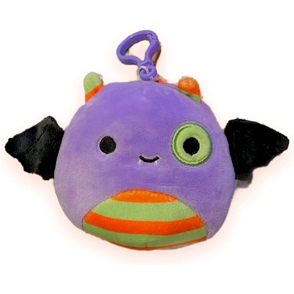 Squishmallow Official Kellytoy Halloween 2022 Squad Squishy Stuffed Plush Toy Animal (Blaze The Bat, 3.5 Inch Clip)
