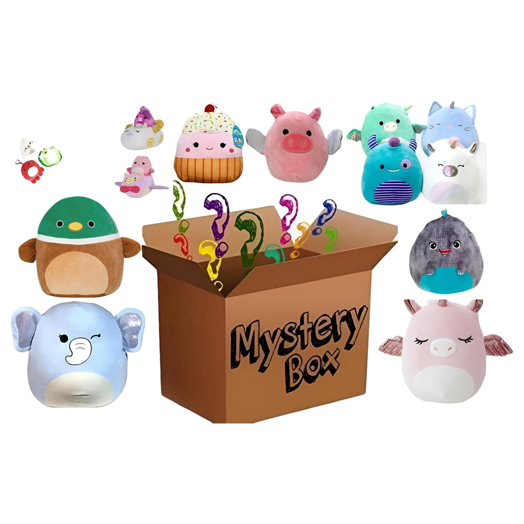 Kellytoy Squishmallow Surprise Plush Toys - 4 Pack Mystery