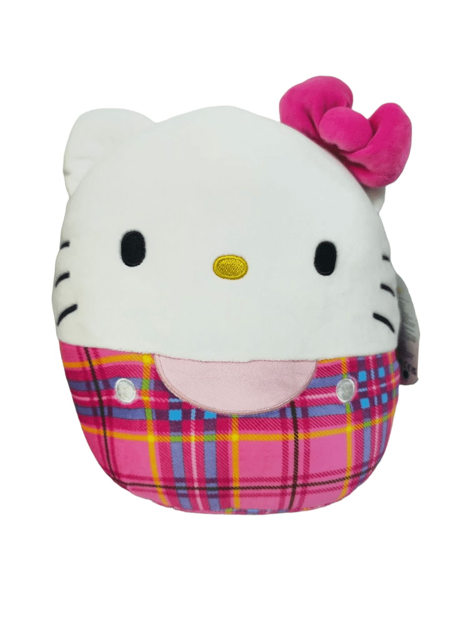 Squishmallow Official Kellytoys 10 Inch Hello Kitty Wearing Pink Plaid  Shirt and Bow Fall Halloween Edition Ultimate Soft Plush Stuffed Toy