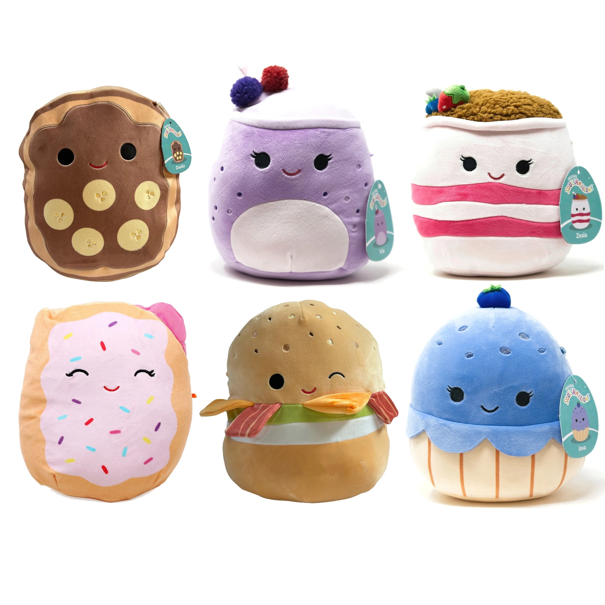 Squishmallow S Offizielles Kellytoy Plüschtier, 20,3 Cm, Quetschbar, Weiches Plüschtier (Jason Donkey (rotes Bandana
