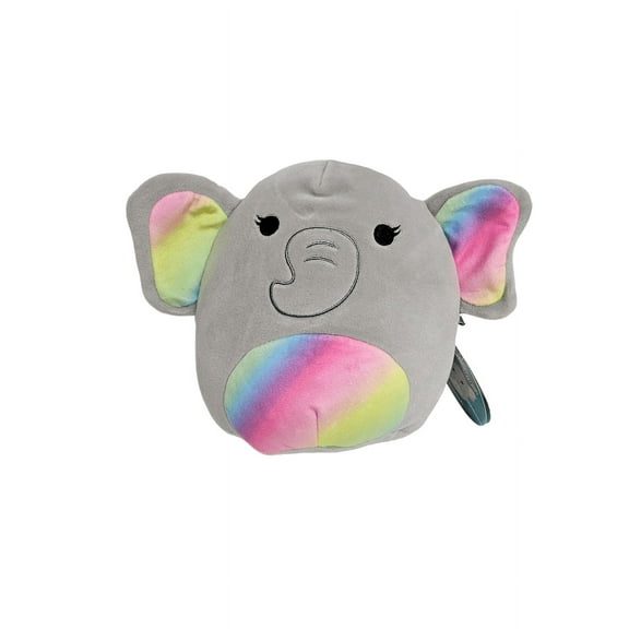 Squishmallow Official Kellytoys 7.5 Inch Cherish the Elephant With Rainbow Belly And Ears Ultimate Soft Plush Stuffed Toy