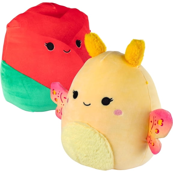 Squishmallows 10-Inch Butterfly and Rose Pack Two Jumbo Official Jazwares 10" Plush for Less - Collectible Soft Squishy Stuffed Animal Toy Gift Set for Kids, Girls & Boys