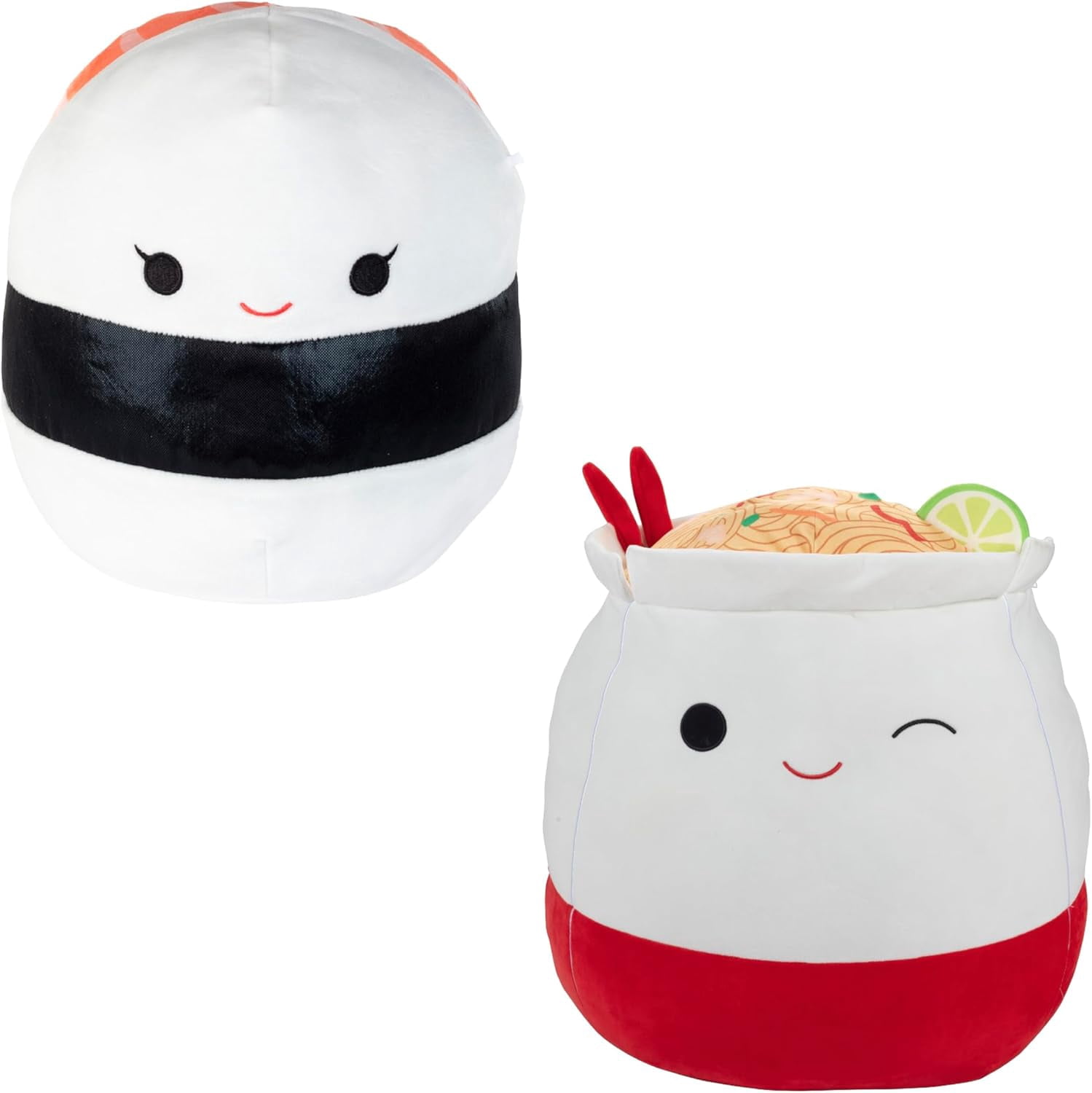 Squishmallows 10 Inch Food 2 Pack - Solenn Sushi and Daley Noodles - Official Jazwares Plush - Collectible Soft Squishy Stuffed Animal Toy - Gift for Kids, Girls & Boys