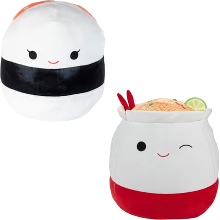 Squishmallows 10 Inch Food 2 Pack - Solenn Sushi and Daley Noodles - Official Jazwares Plush - Collectible Soft Squishy Stuffed Animal Toy - Gift for Kids, Girls & Boys
