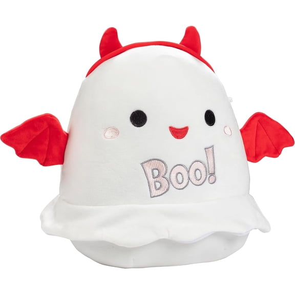Squishmallows 10-Inch Halloween Melfy Ghost Devil Jazwares Plush, Soft Stuffed Animal for Seasonal Gifts and Display, for Kids and Collectors