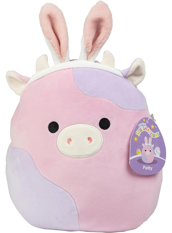 Squishmallows 10" Patty The Cow Plush - Officially Licensed Kellytoy - Collectible Cute Soft & Squishy Cow Stuffed Animal Toy - Add to Your Squad - Gift for Kids, Girls & Boys - 10 Inch