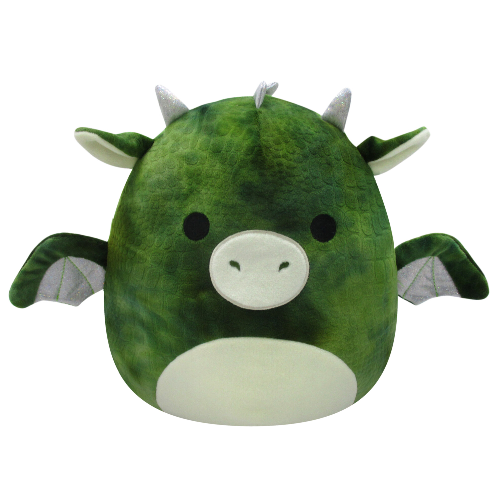 Squishmallows 10 inch Duke the Green Textured Dragon with Silver Horns - Child's Ultra Soft Stuffed Plush Toy - image 1 of 7