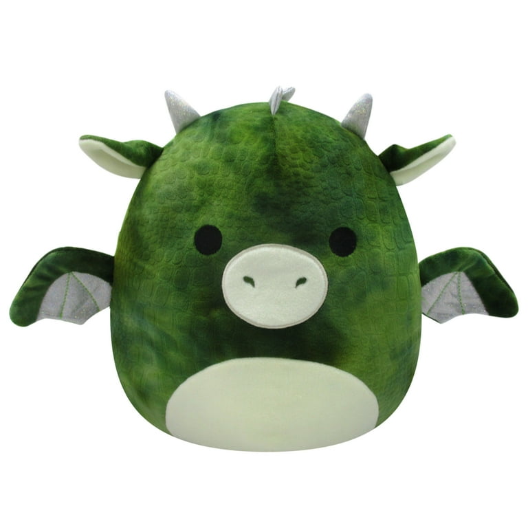 Squishmallows 10 inch Duke the Green Textured Dragon with Silver
