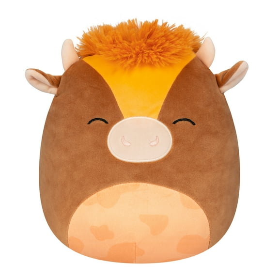Squishmallows 10 inch Quinick the Dark Brown Spotted Cow - Child's Ultra Soft Stuffed Plush Toy